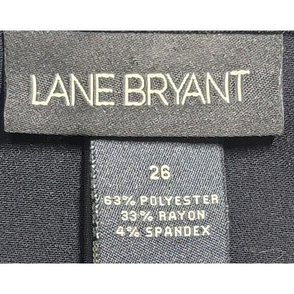 Lane Bryant Black Notched Collar 4 Button Blazer 26 Plus Long Sleeves Pockets - Picture 4 of 5